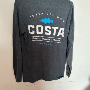 Costa Men's Charcoal Long Sleeve Tee